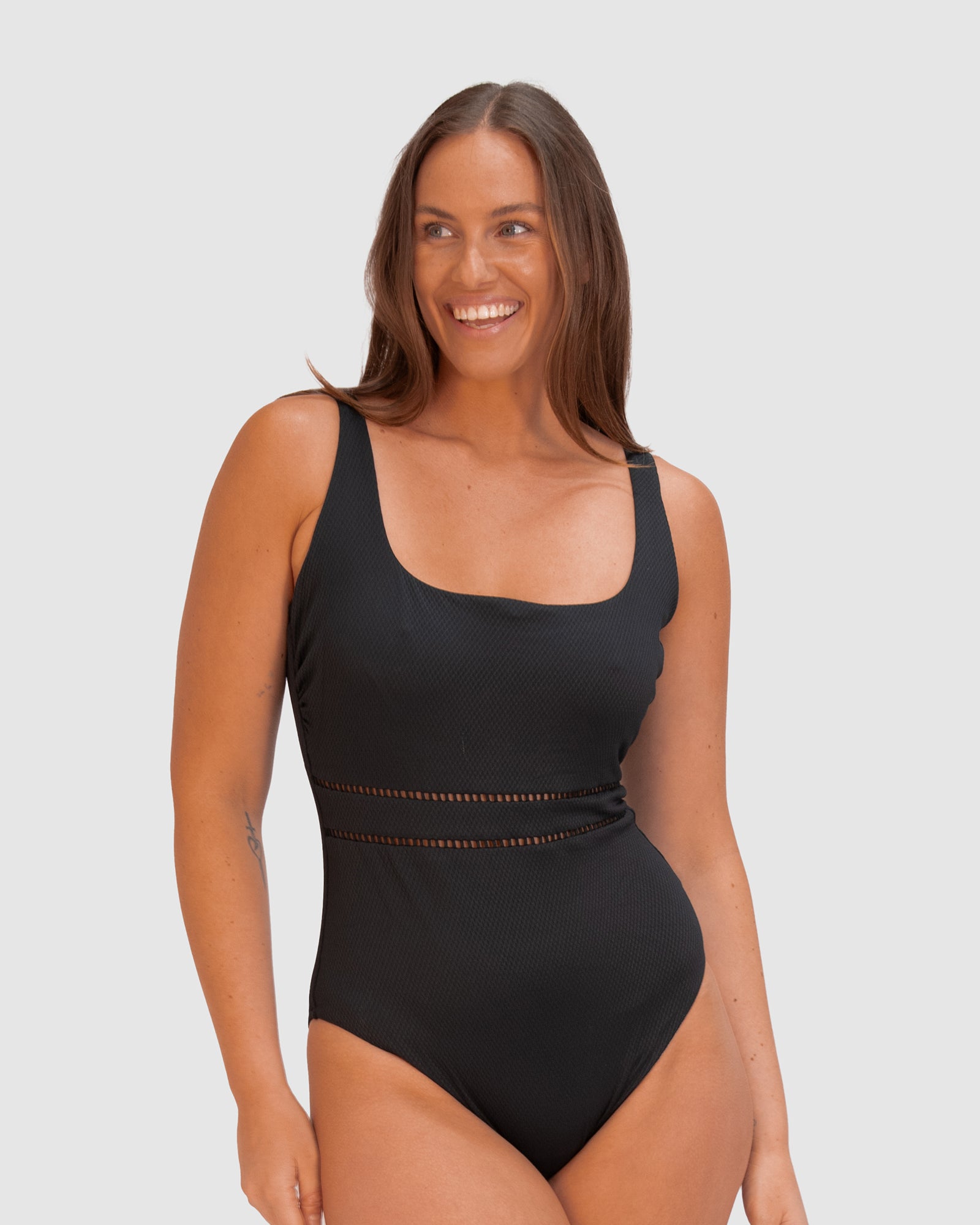 Rococco D-E Cup Square Neck One Piece Swimsuit