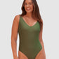 Rococco V Neck One Piece Swimsuit