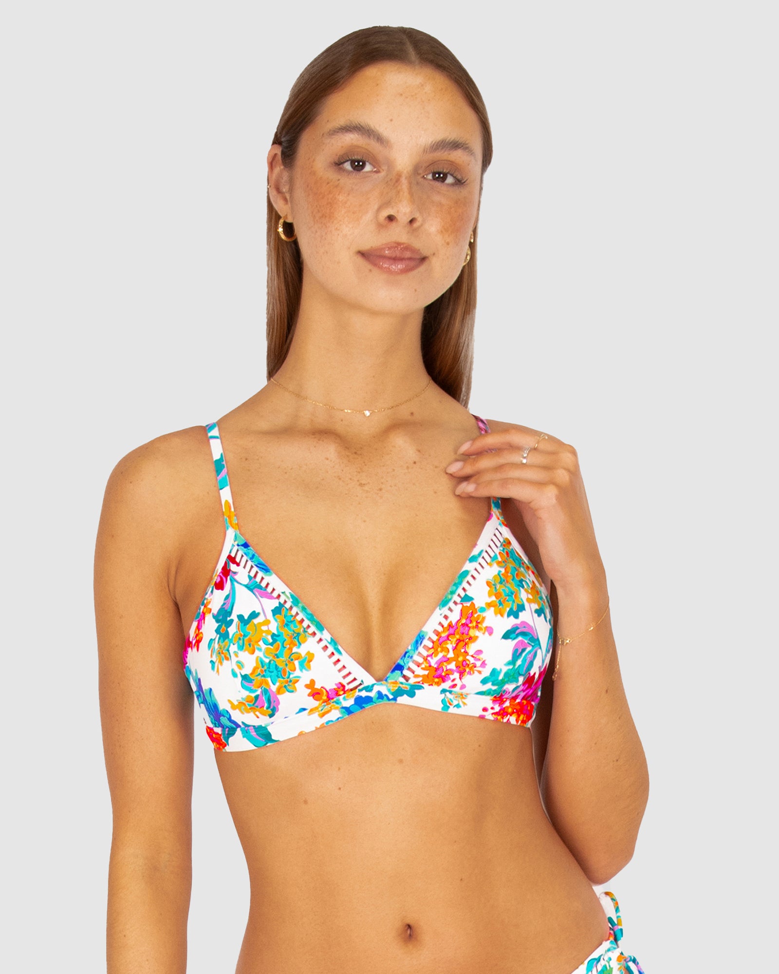 Le Jardin Ladder Lace Triangle Bikini Bra Top