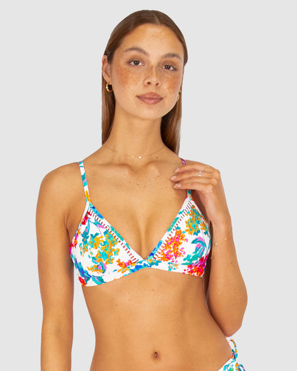 Le Jardin Ladder Lace Triangle Bikini Bra Top