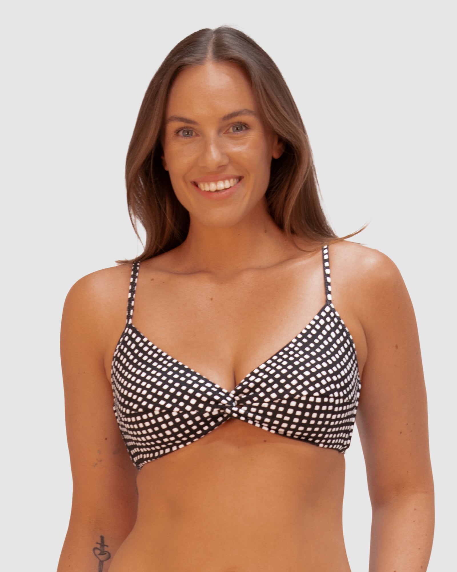 Picnic Point Twist Bralette Bikini Bra Top