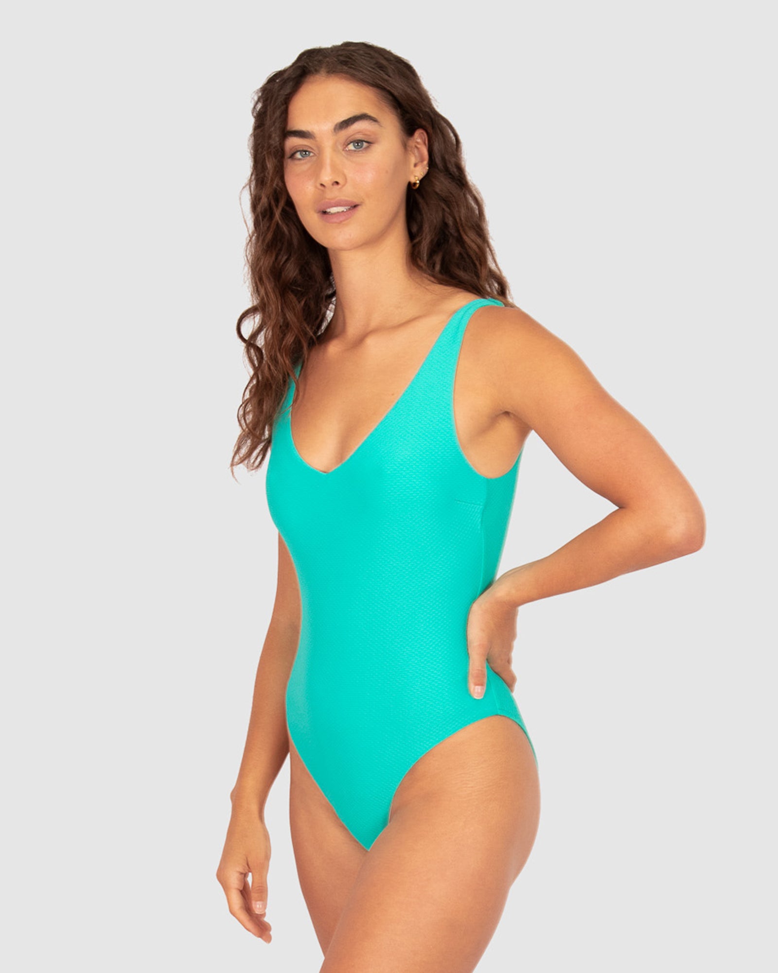 Rococco V Neck One Piece Swimsuit