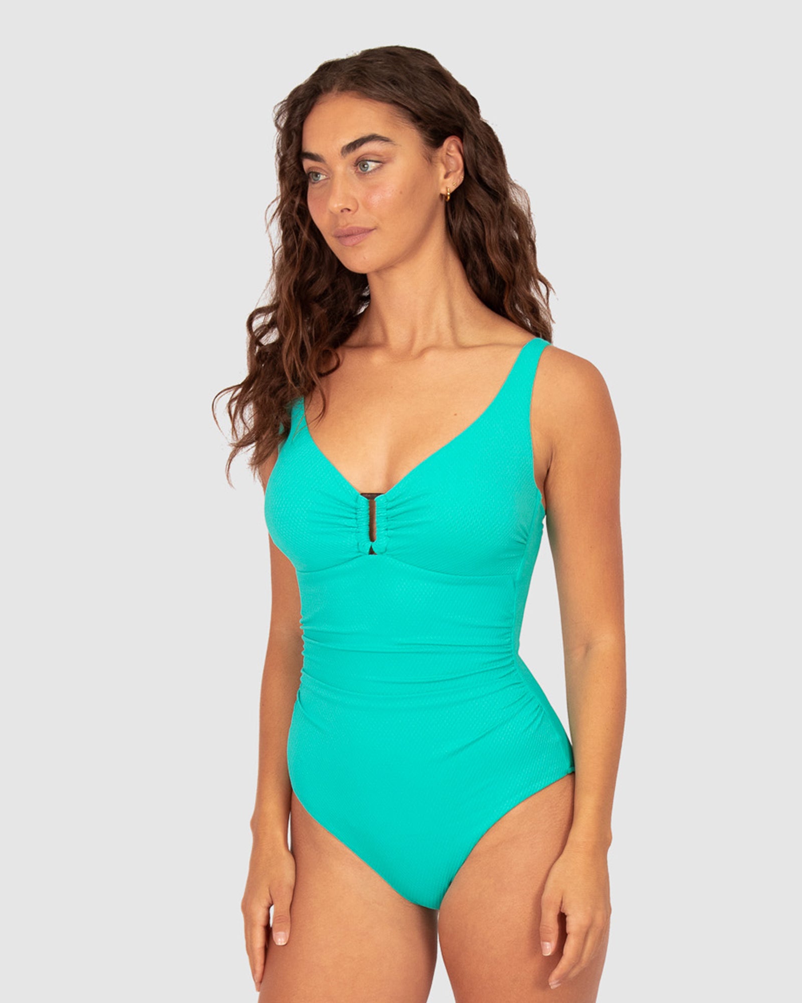 Rococco D-E Cup Ring Front One Piece Swimsuit