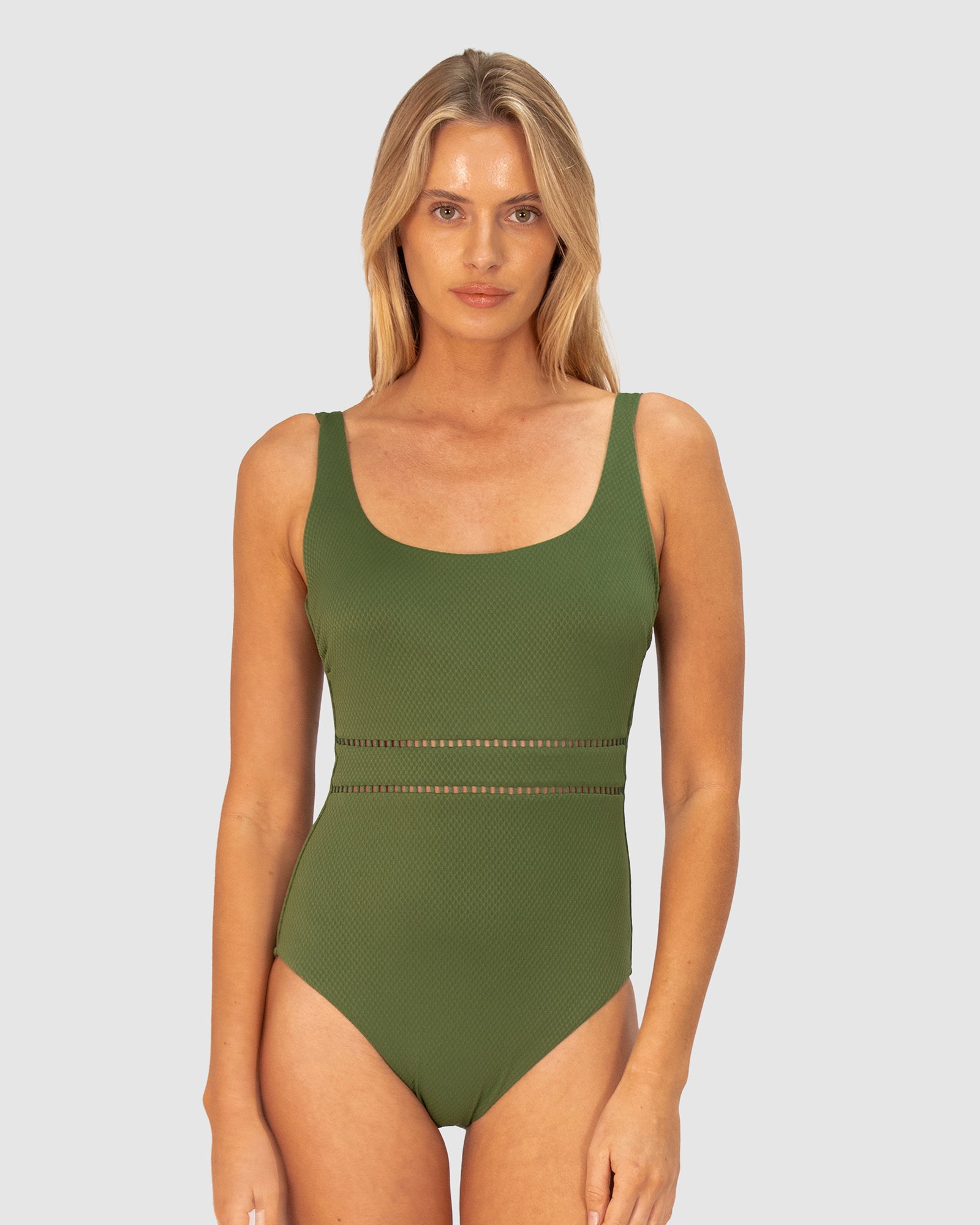 Rococco D-E Cup Square Neck One Piece Swimsuit