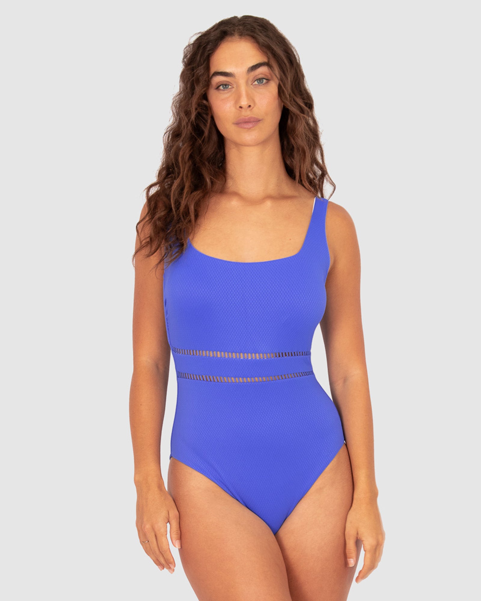 Rococco D-E Cup Square Neck One Piece Swimsuit