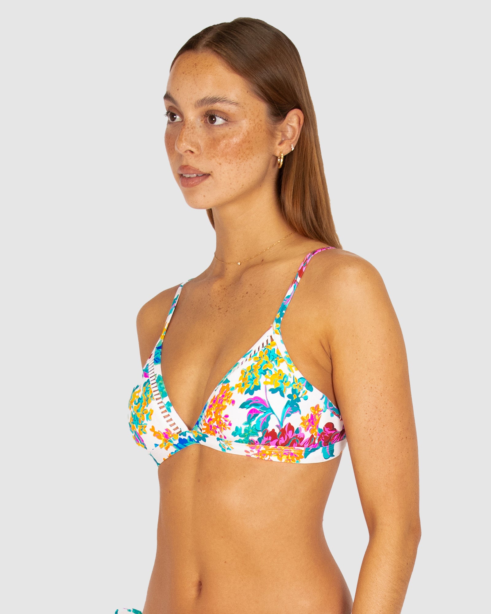 Le Jardin Ladder Lace Triangle Bikini Bra Top