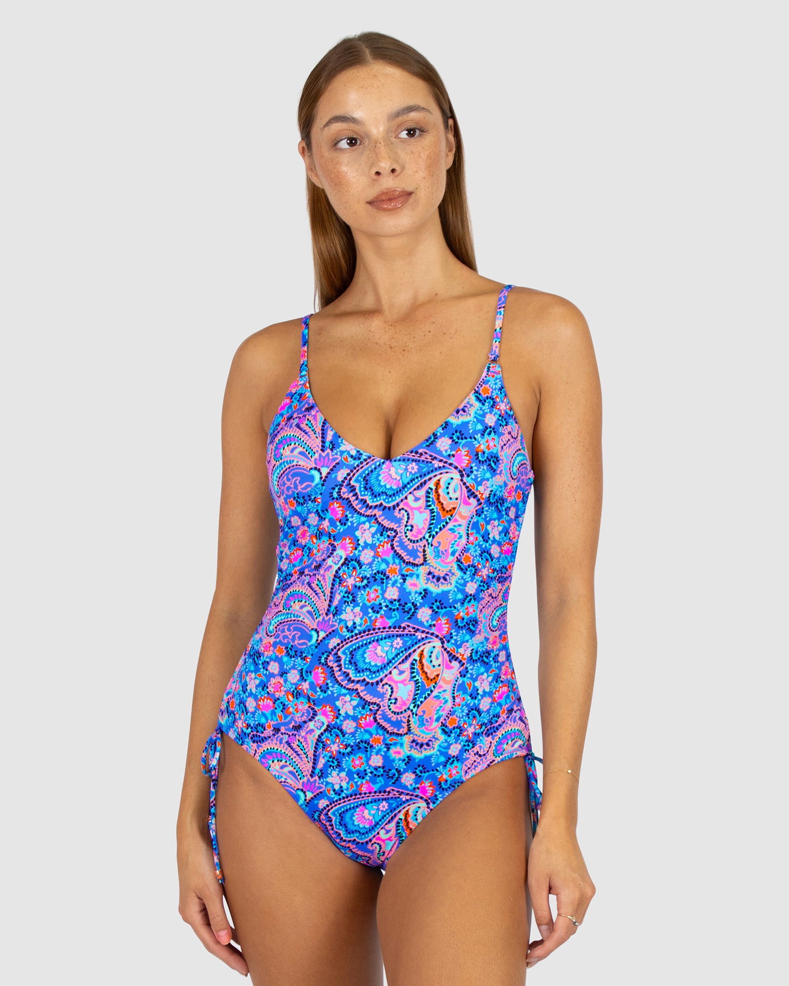 South Beach Ruched Side One Piece Swimsuit