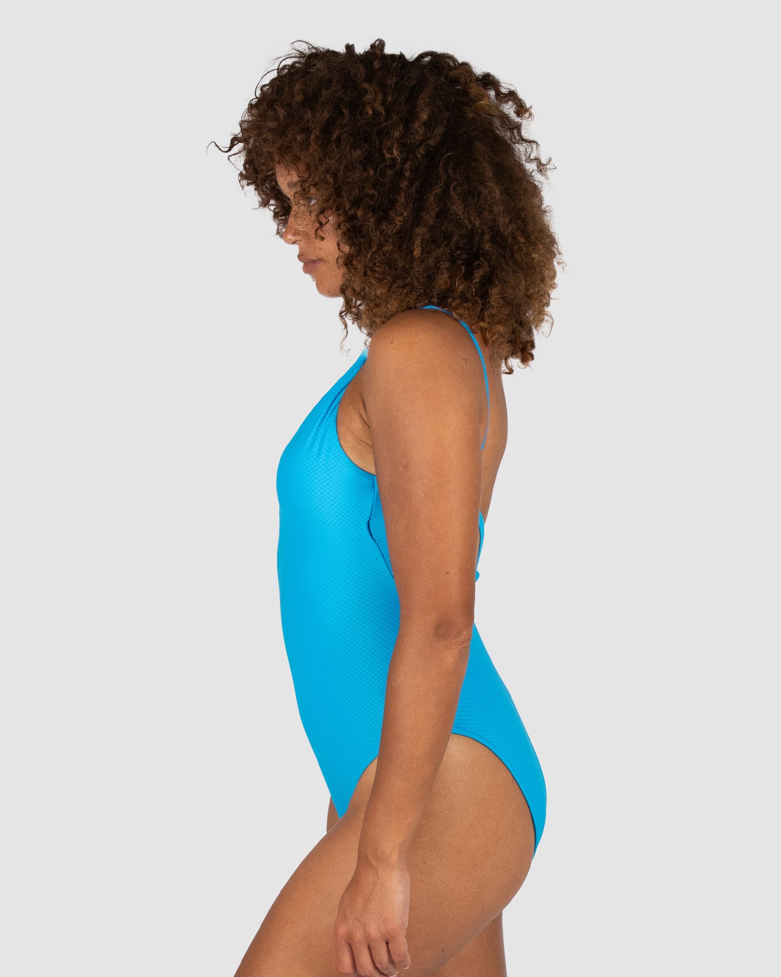 Rococco Deep V Neck Cheeky One Piece Swimsuit