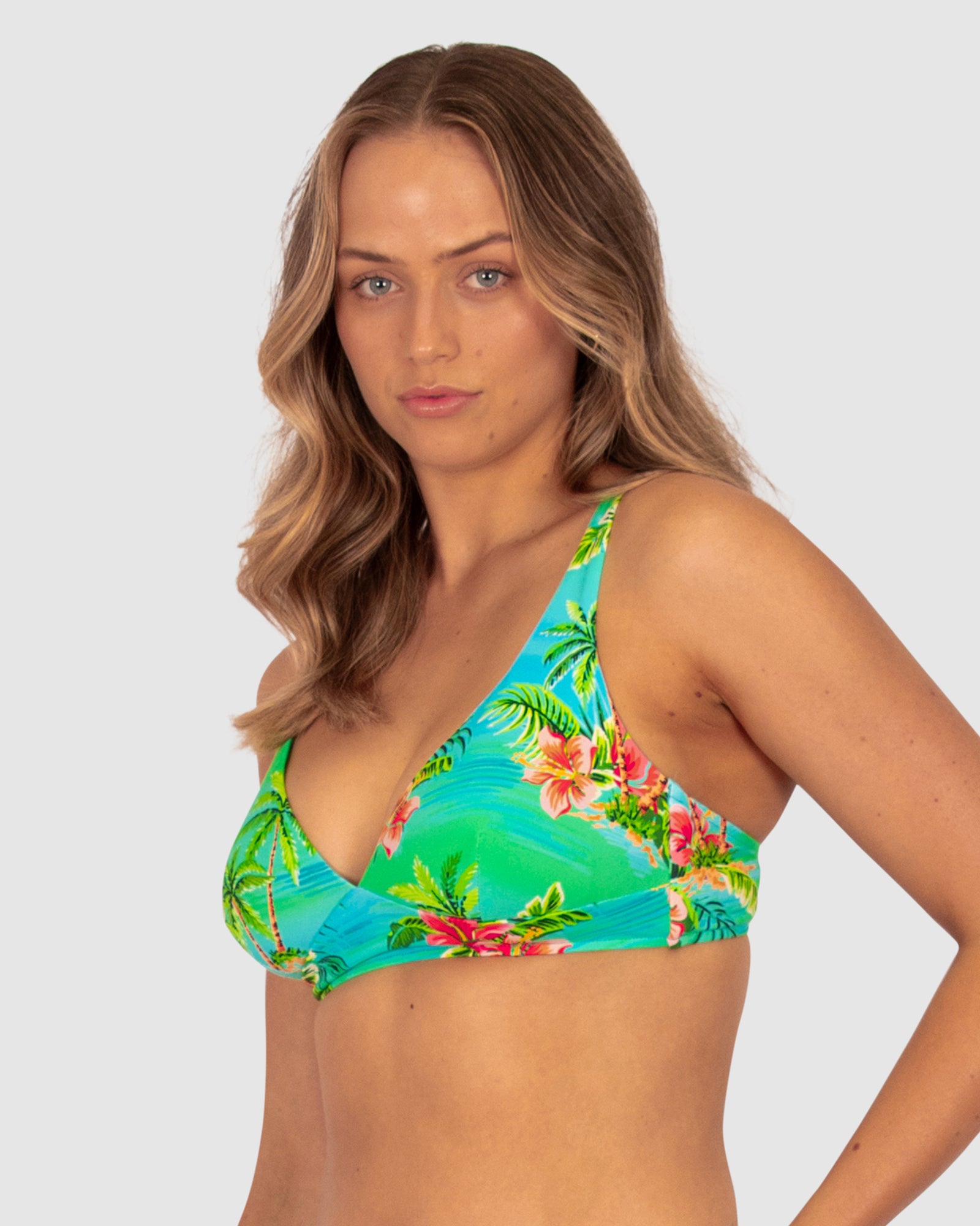 Cocos Islands C-DD Cup Longline Bikini Bra Top