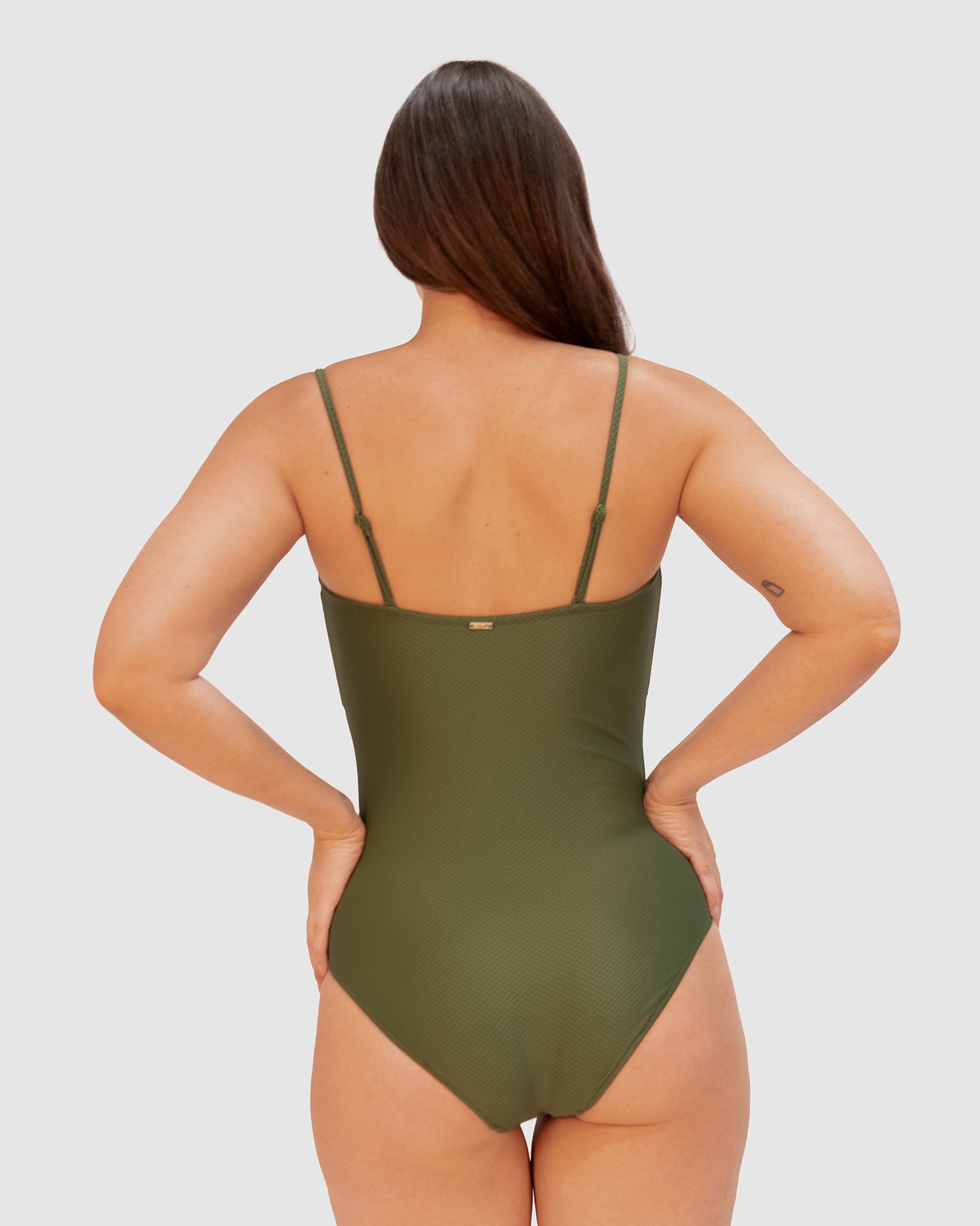 Rococco Luxe B-C Cup Trim Bandeau One Piece Swimsuit