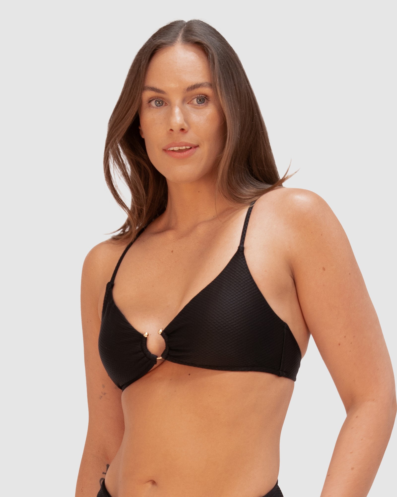 Rococco Luxe B-C Cup Trim Bralette Bikini Bra Top