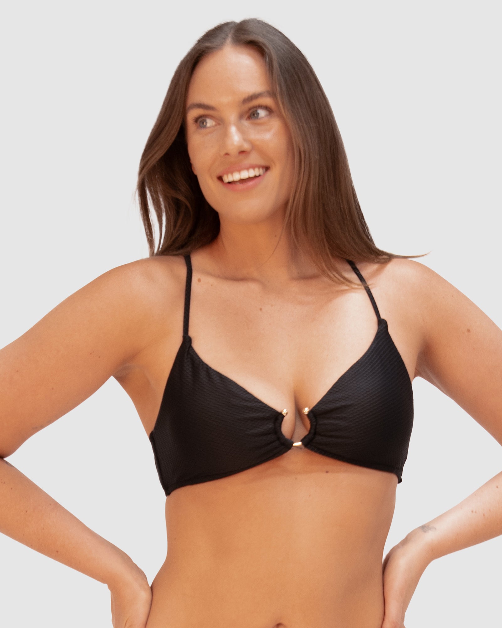 Rococco Luxe B-C Cup Trim Bralette Bikini Bra Top