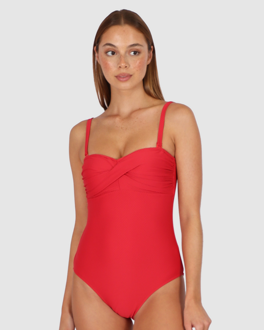 Castaway Shirred Bandeau One Piece