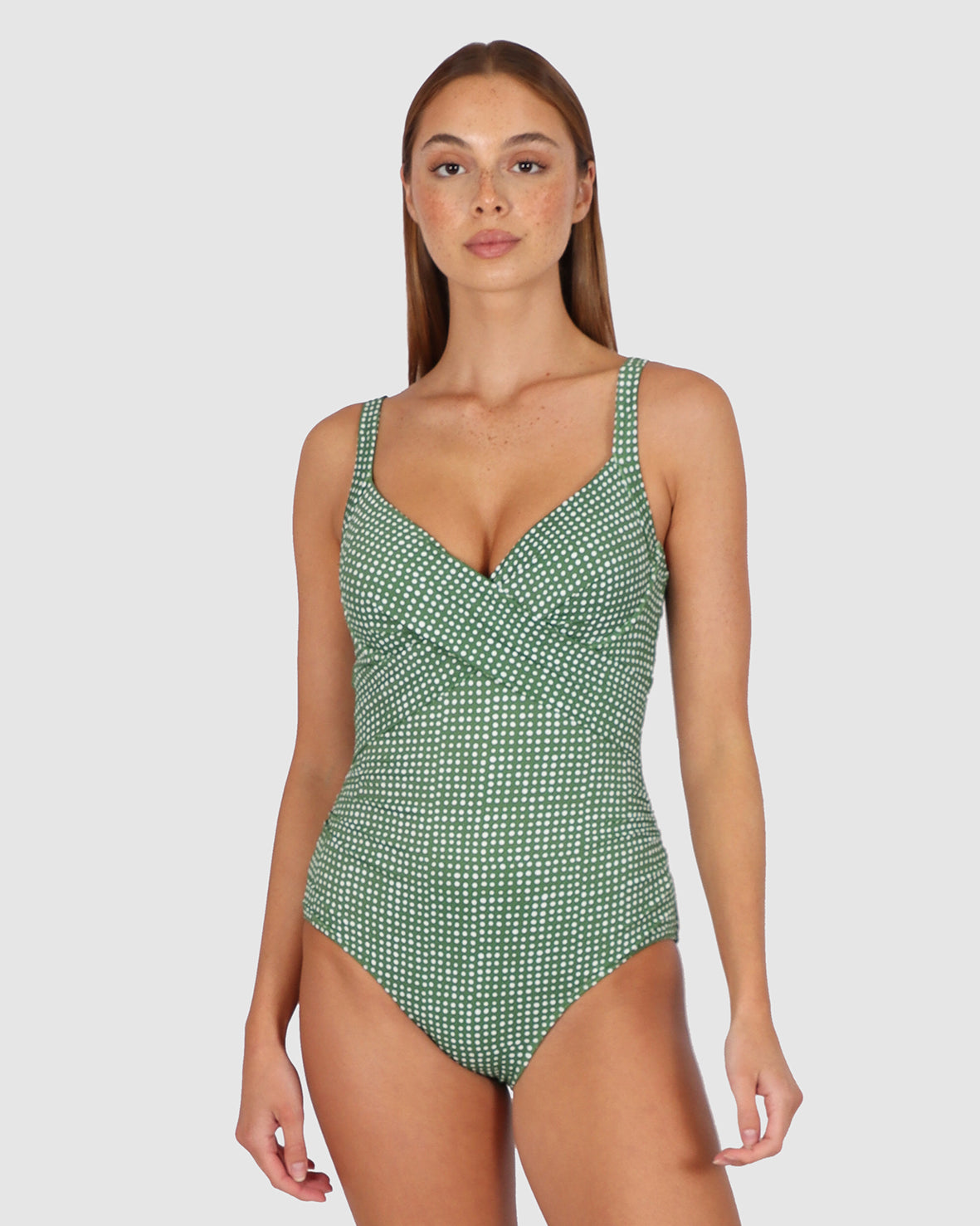 Green Oasis Isla C / D Cup Underwire One Piece Swimsuit - Final