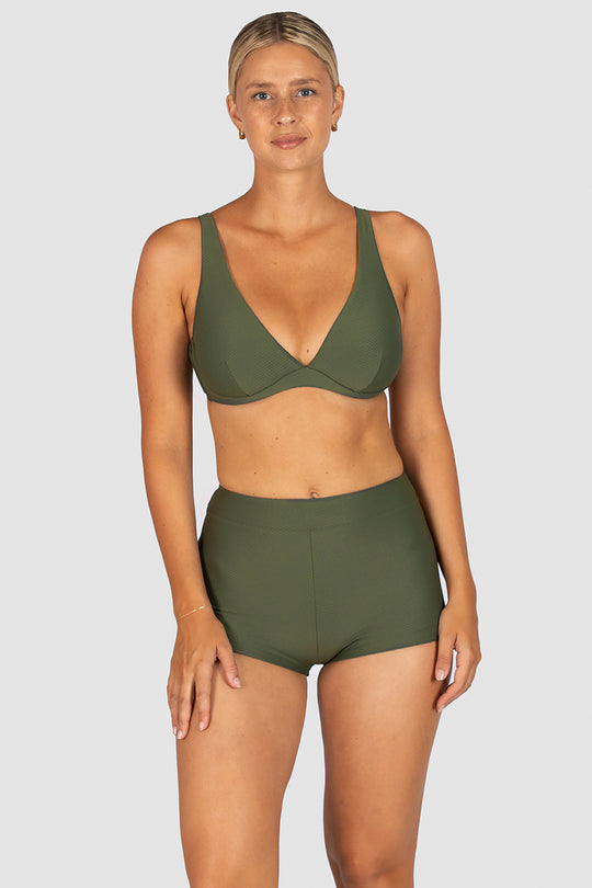 Rococco High Waist Boyleg Bikini Bottom