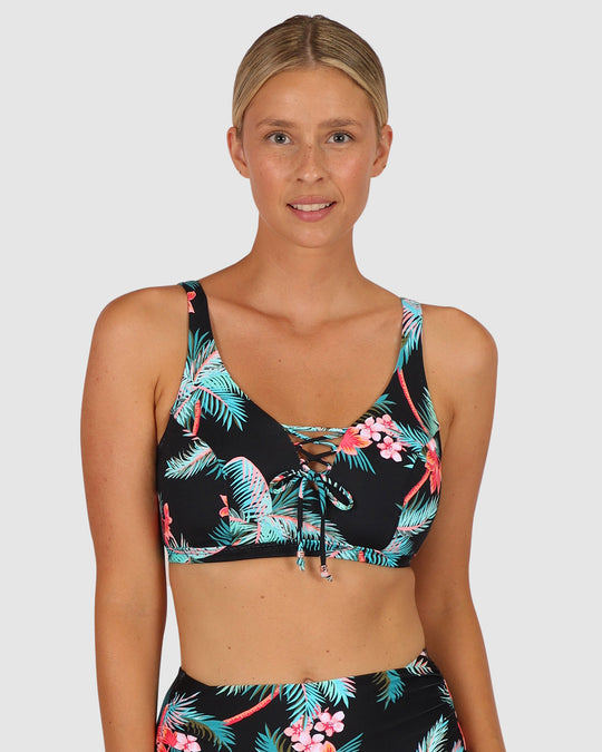 Amalfi E-F-G Cup Lace Up Bikini Bra Top
