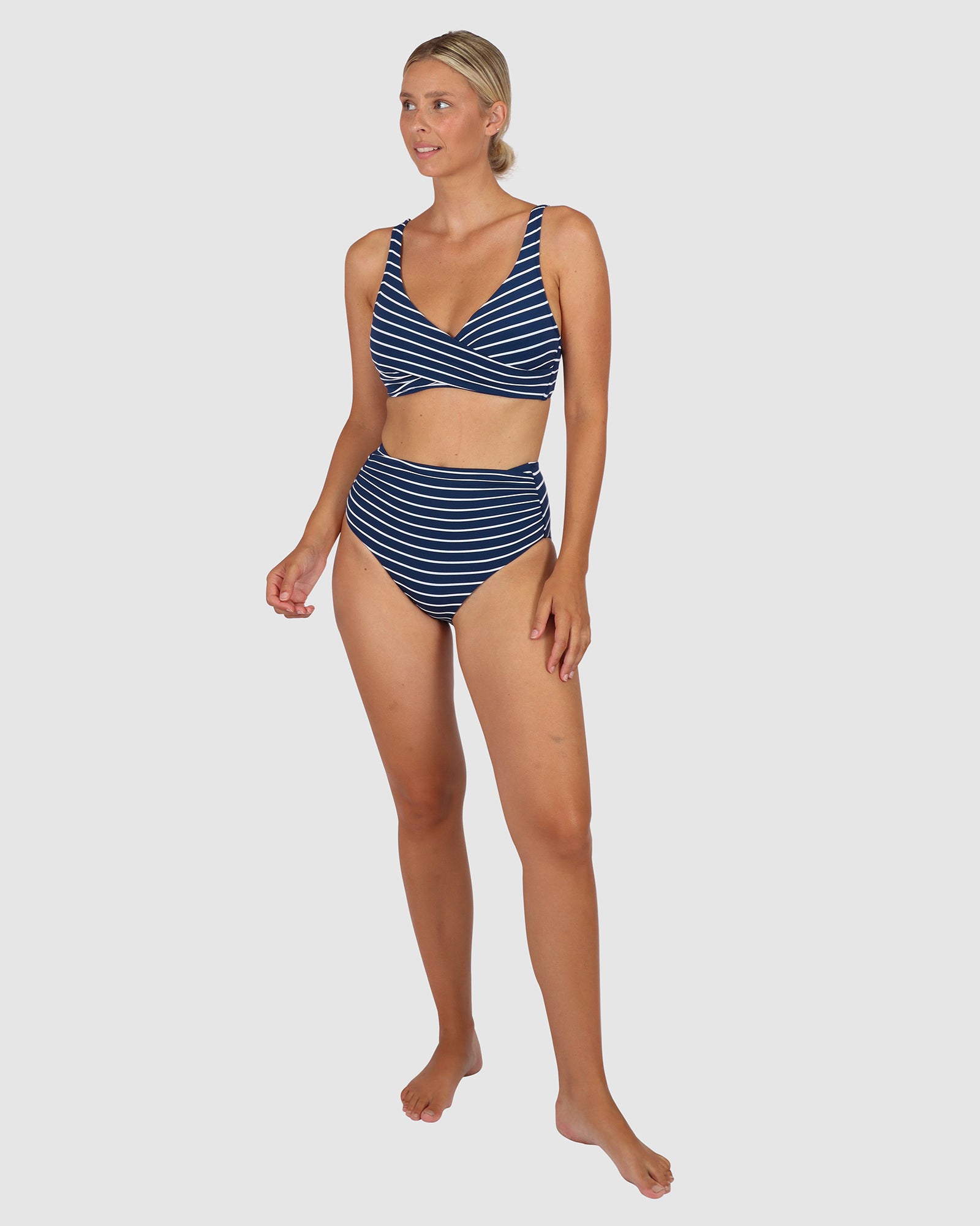 All Aboard D-E Cup Wrap Bikini Bra Top