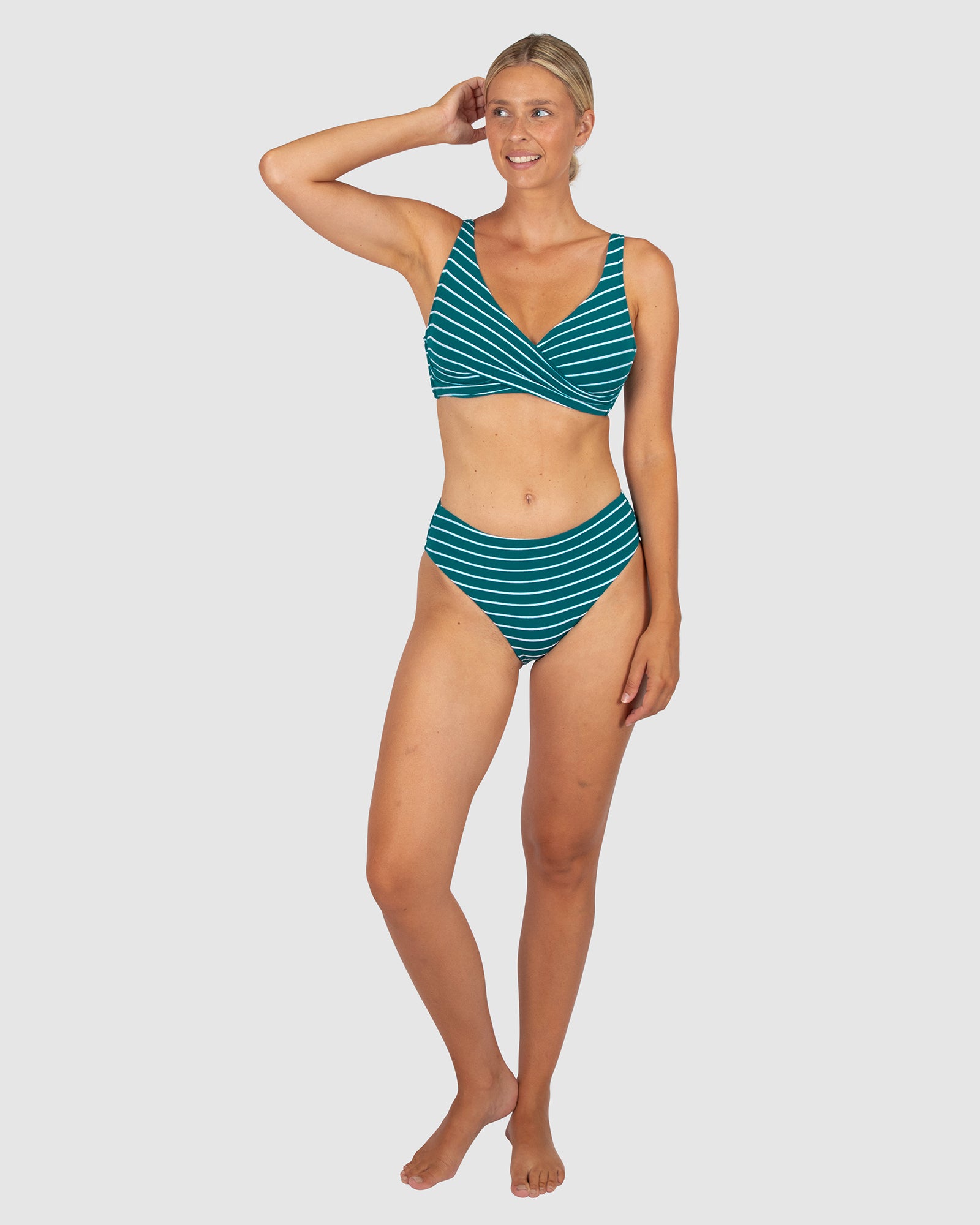 All Aboard D-E Cup Wrap Bikini Bra Top