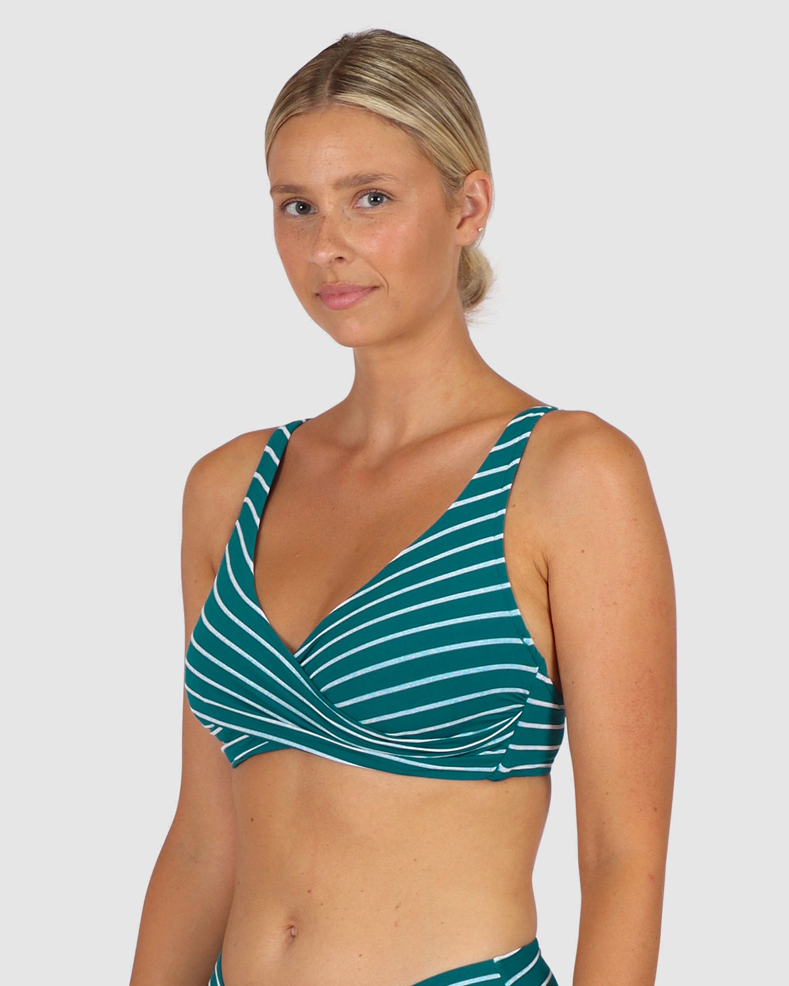 All Aboard D-E Cup Wrap Bikini Bra Top