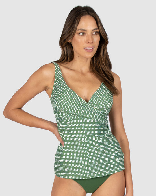 Marilyn D-E Cup Wrap Singlet Top