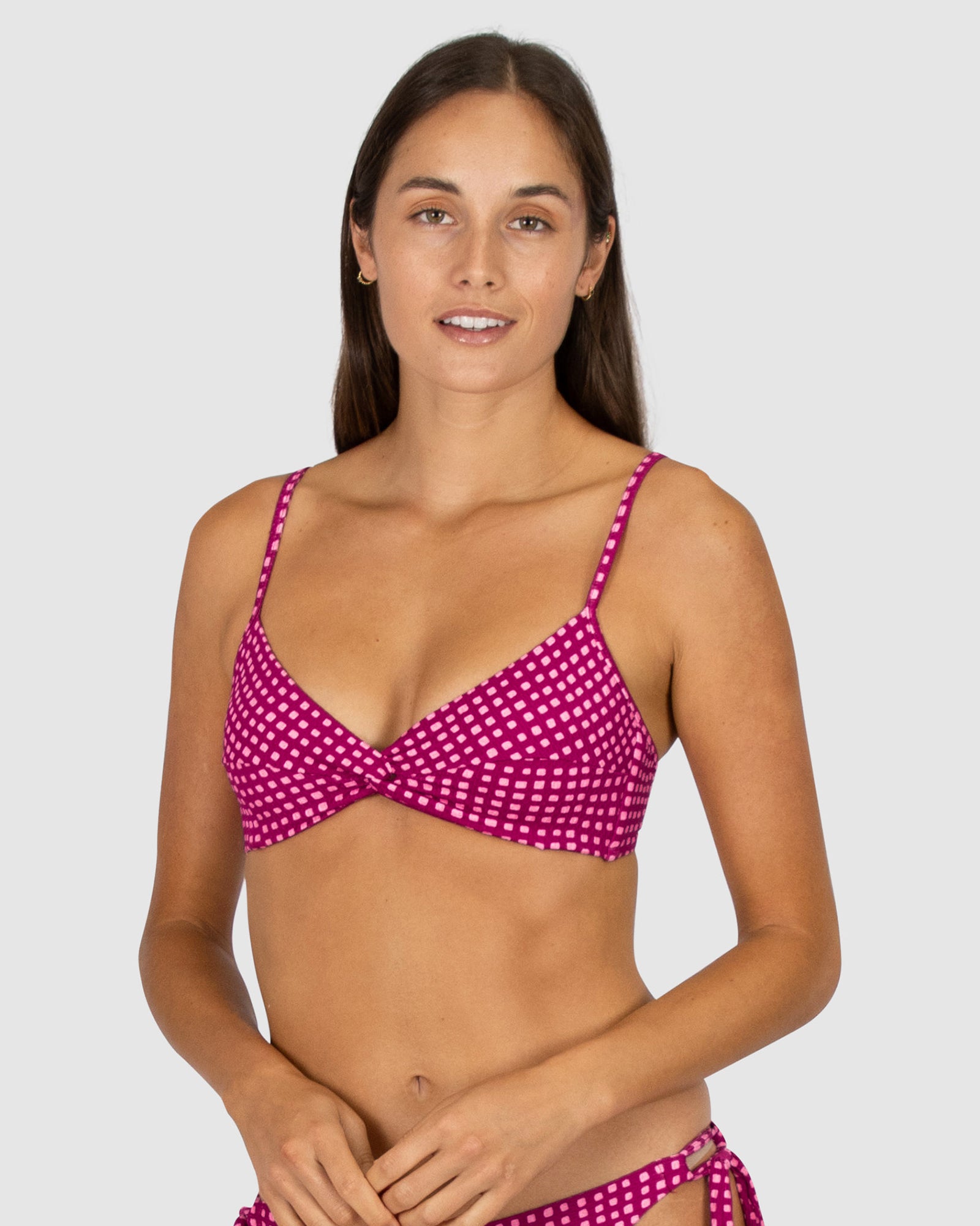 Picnic Point Twist Bralette Bikini Bra Top