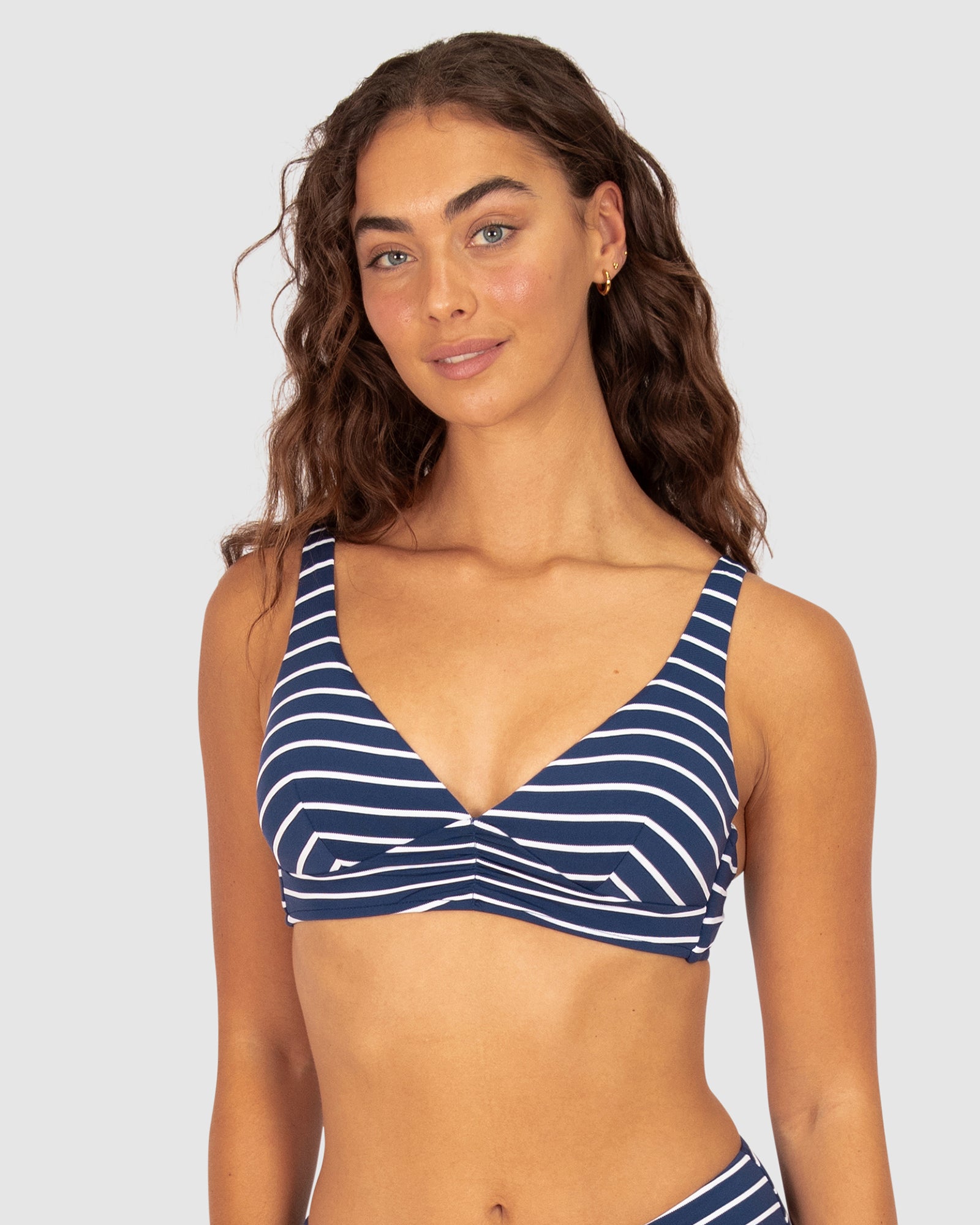 All Aboard C-D Cup Longline Bikini Bra Top