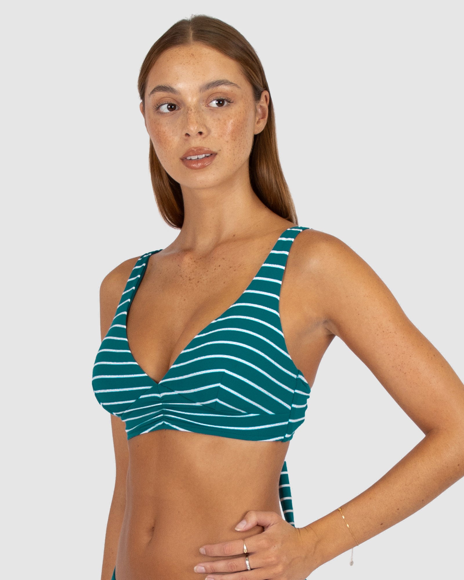 All Aboard C-D Cup Longline Bikini Bra Top