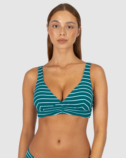 All Aboard C-D Cup Longline Bikini Bra Top