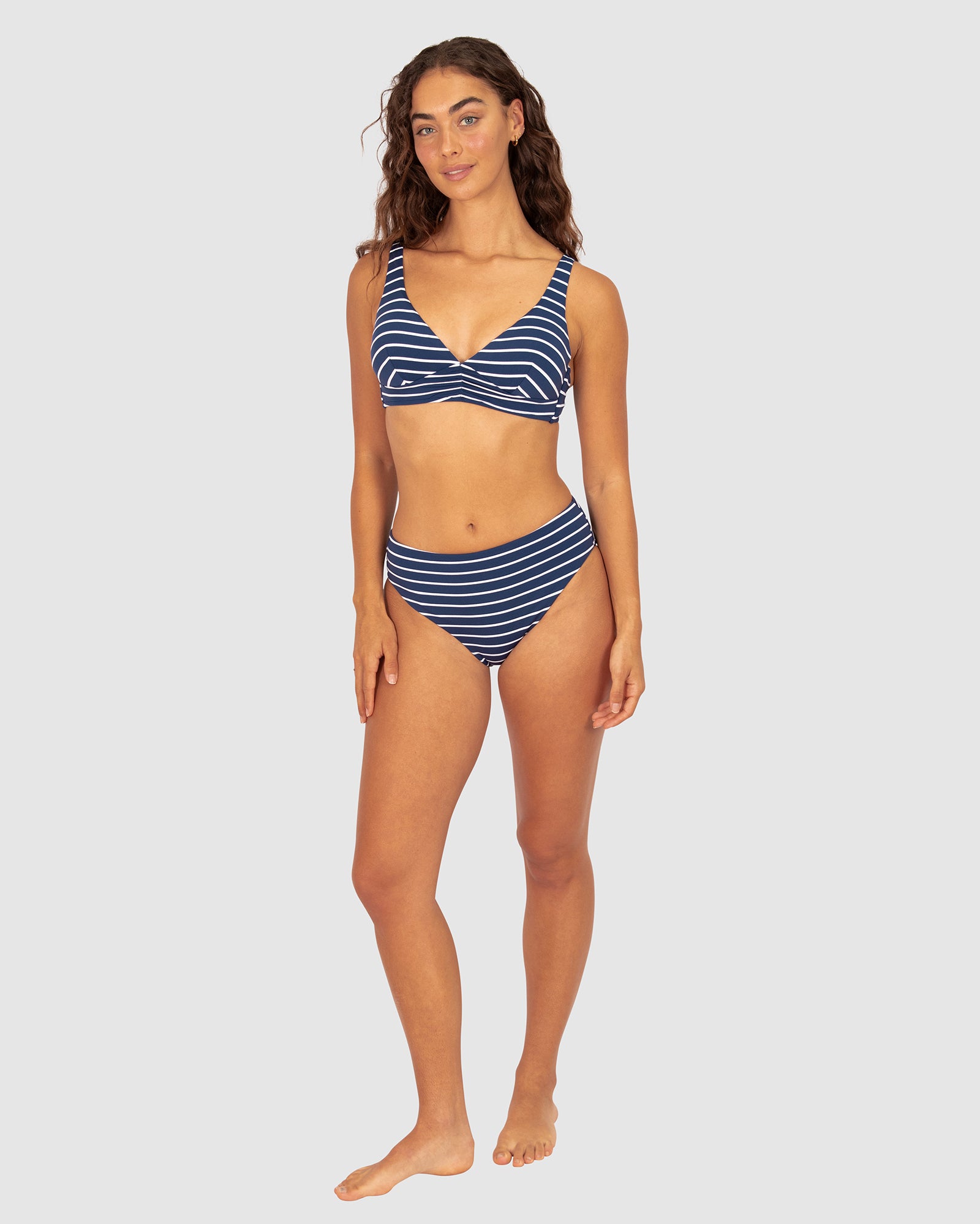 All Aboard C-D Cup Longline Bikini Bra Top