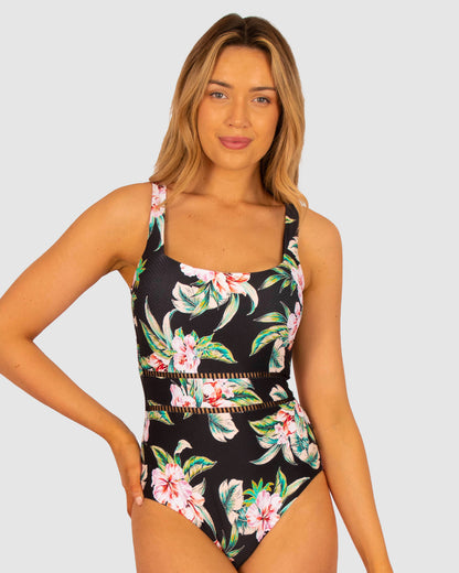 Guam Square Neck One Piece Swimsuit