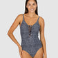 Picnic Point Lace Up One Piece Swimsuit