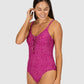 Picnic Point Lace Up One Piece Swimsuit