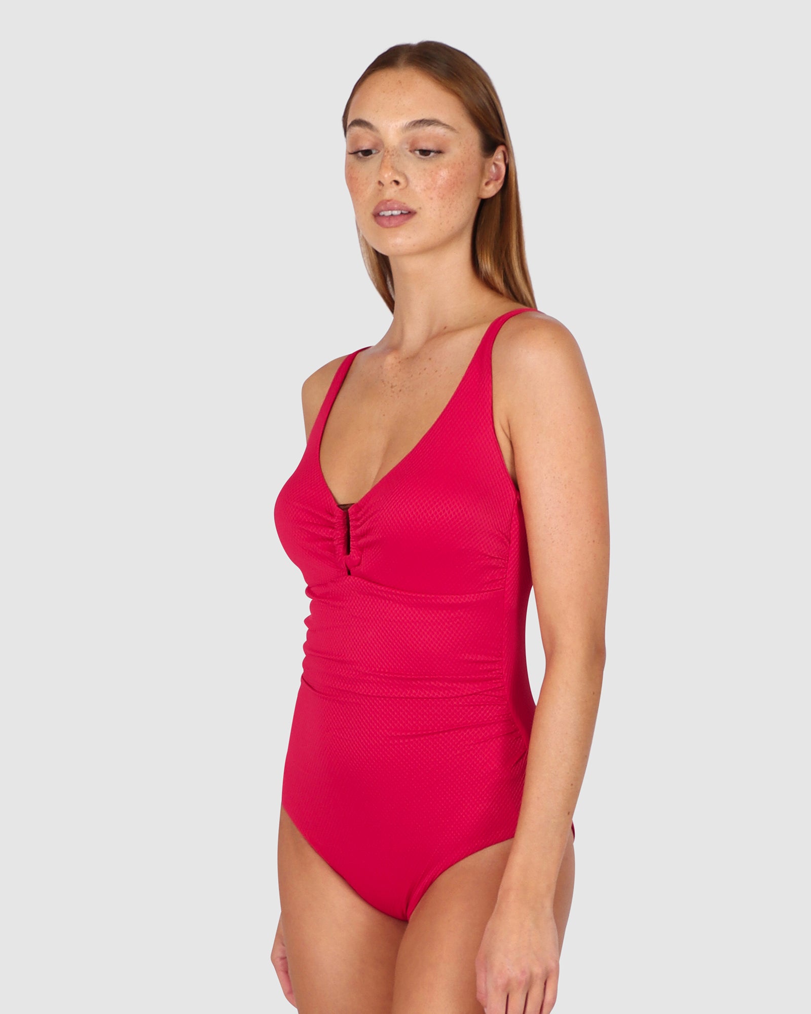 Rococco D-E Cup Ring Front One Piece Swimsuit