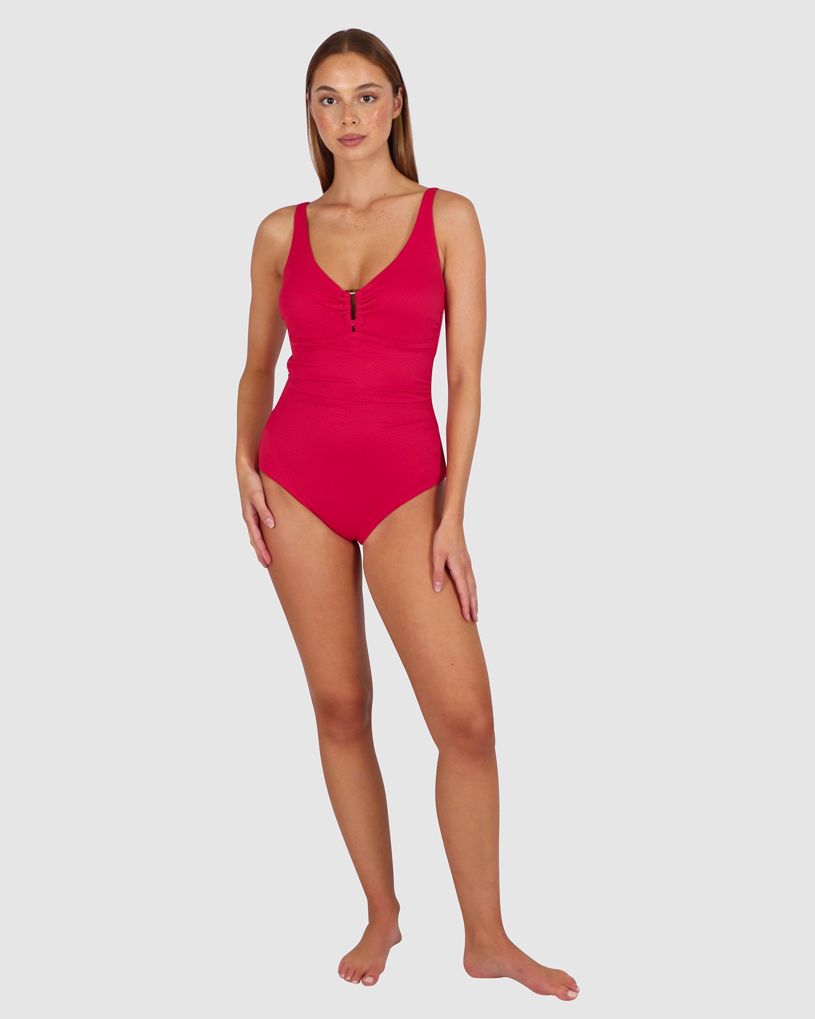 Rococco D-E Cup Ring Front One Piece Swimsuit