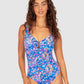 South Beach D-E Cup Ring Front One Piece Swimsuit