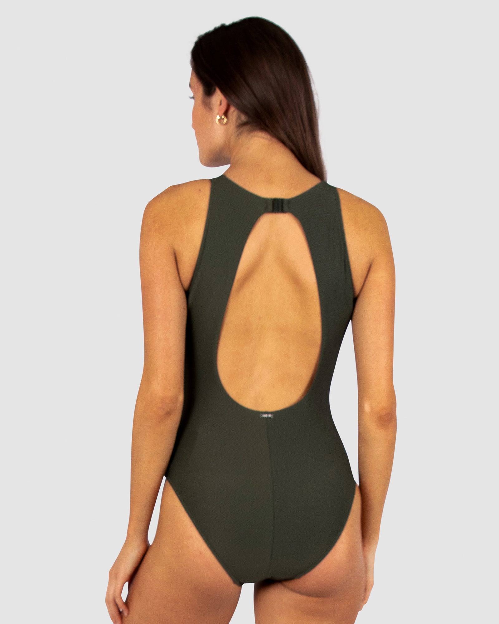 Women's one piece hot sale high neck swimwear