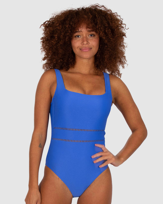 Gottex Women's Pixel Ombre One-Piece Swimsuit - Square Neck, Tummy Control, Adjustable Straps