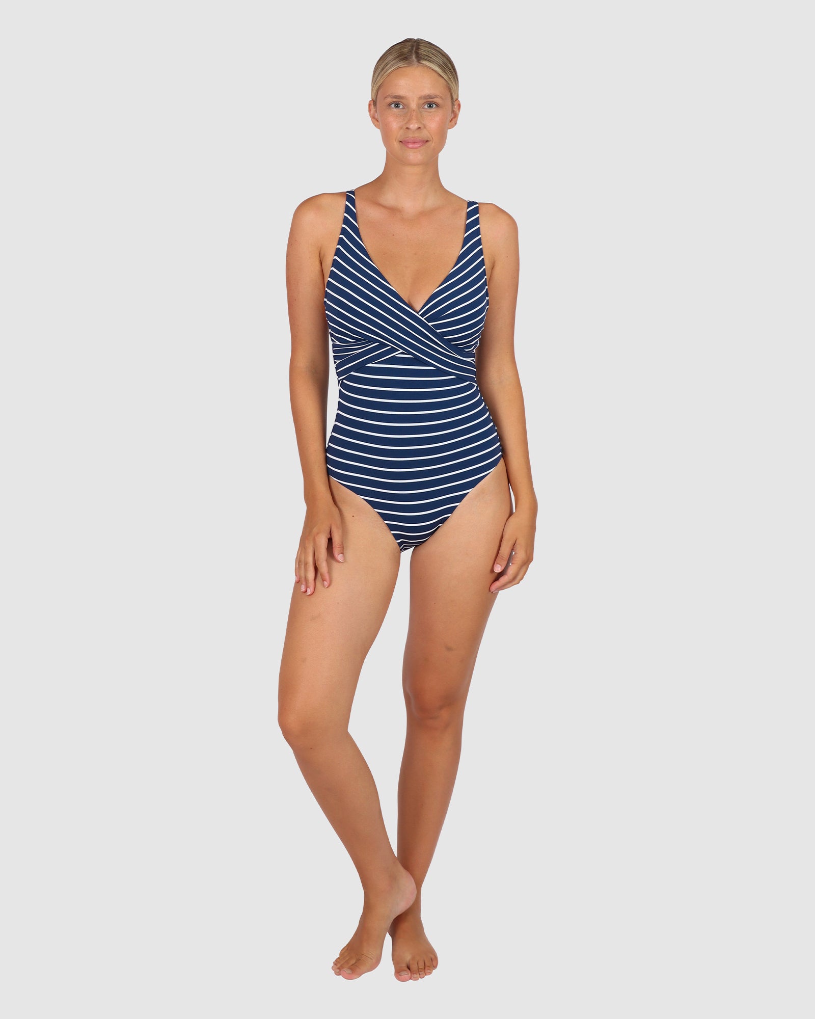 All Aboard D-E Cup Wrap One Piece Swimsuit