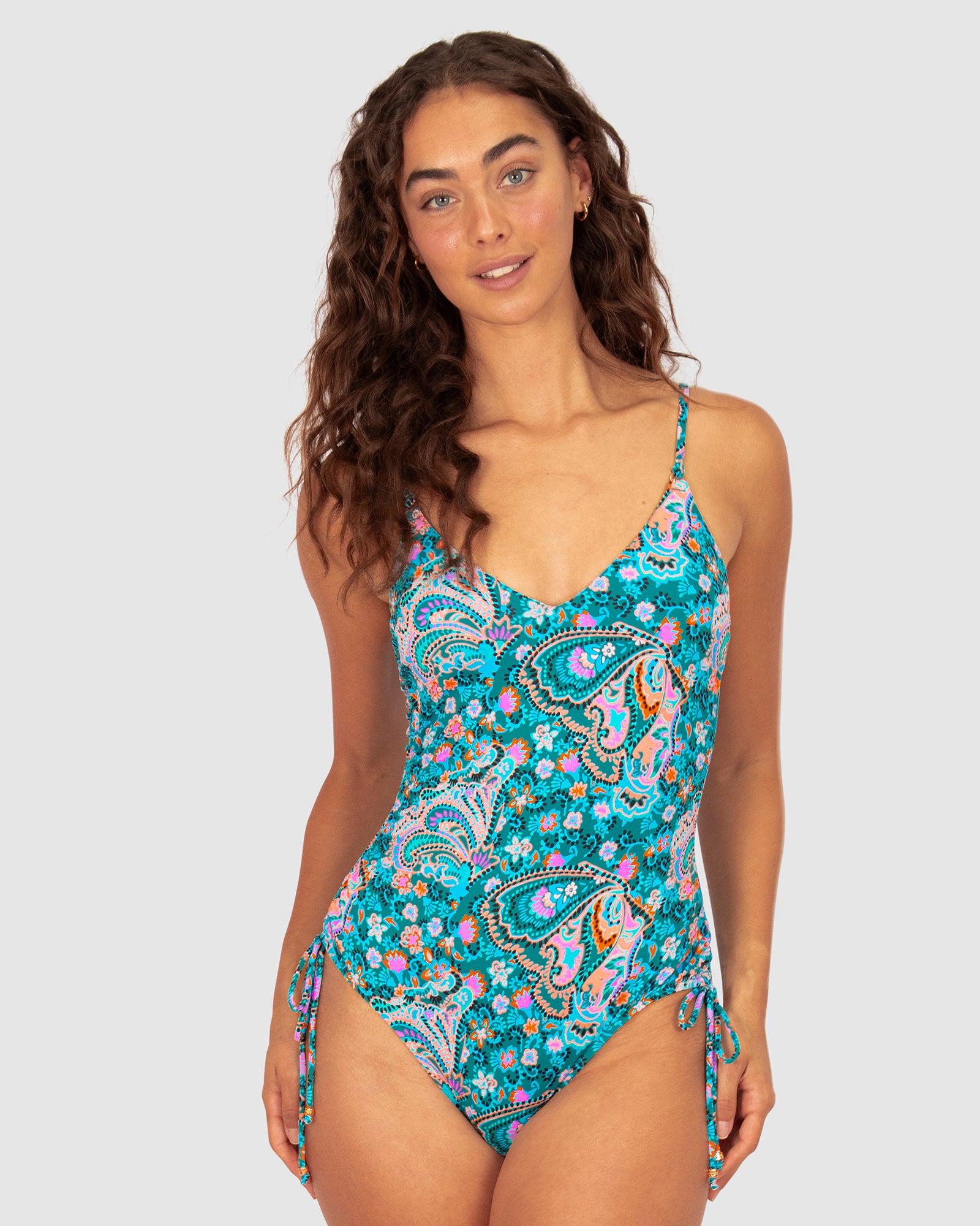 South Beach Ruched Side One Piece Swimsuit