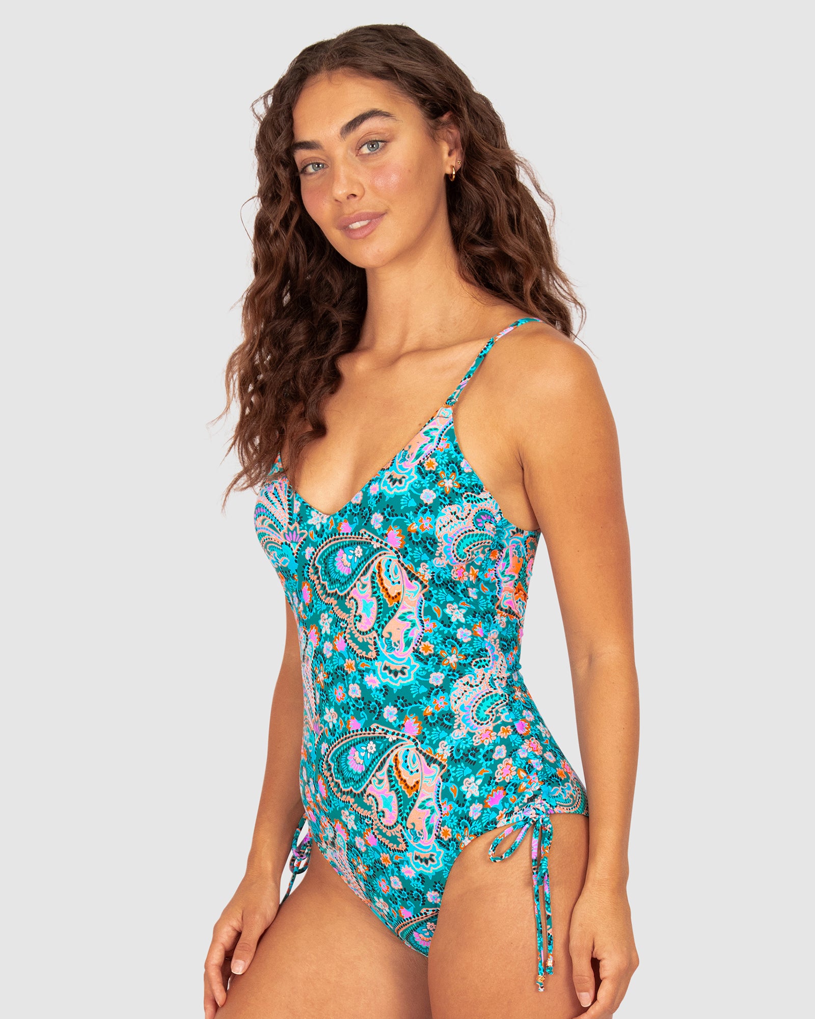 South Beach Ruched Side One Piece Swimsuit