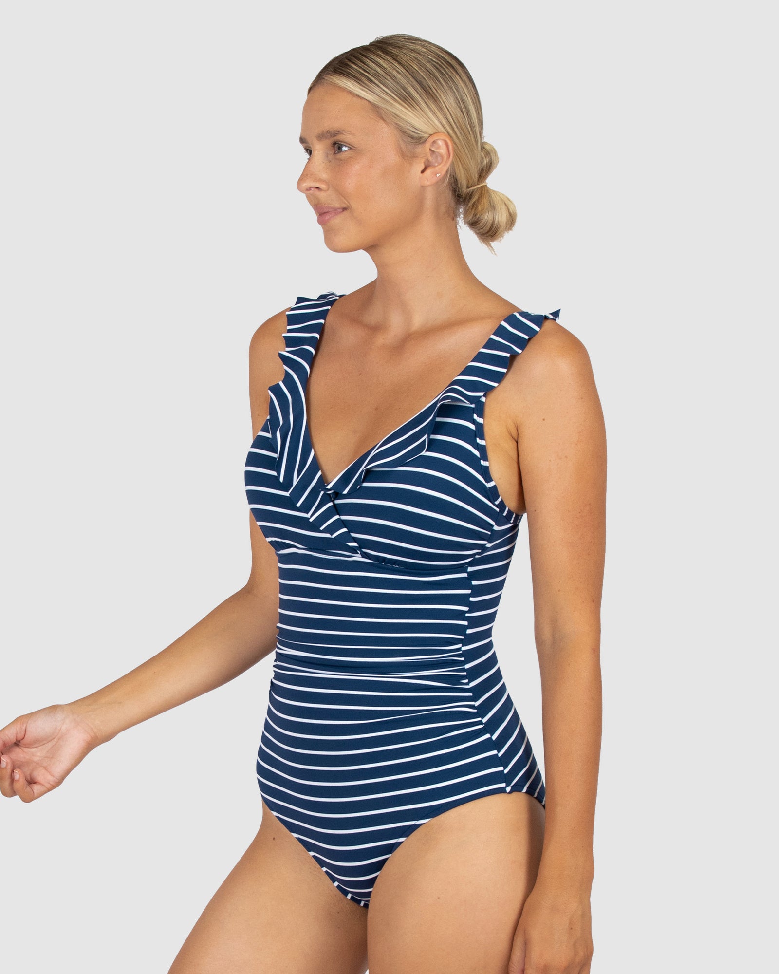 All Aboard E-F Cup Frill One Piece Swimsuit