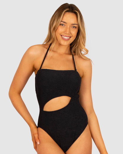 Ibiza Cut Out Bandeau One Piece Swimsuit