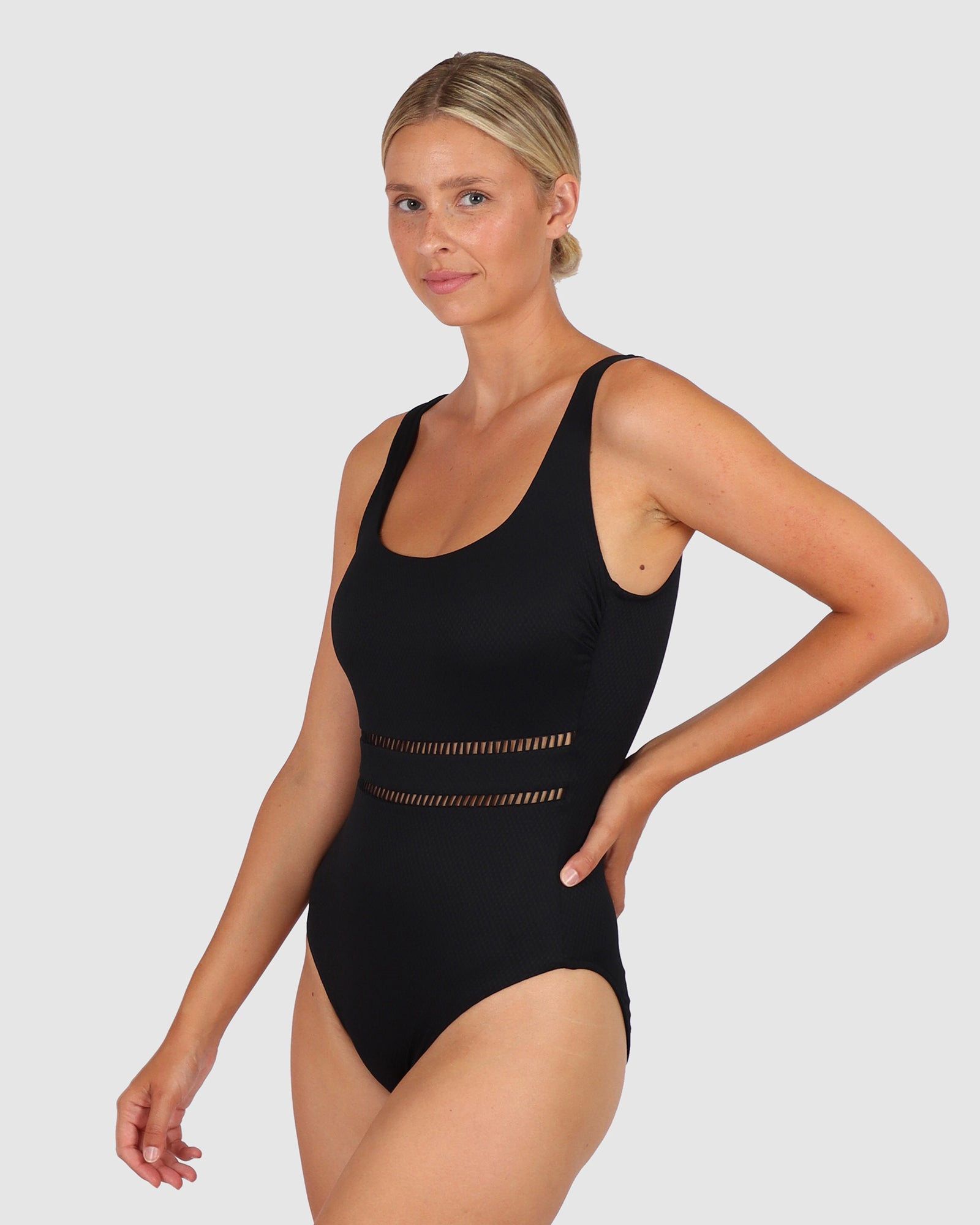 Rococco D-E Cup Square Neck One Piece Swimsuit