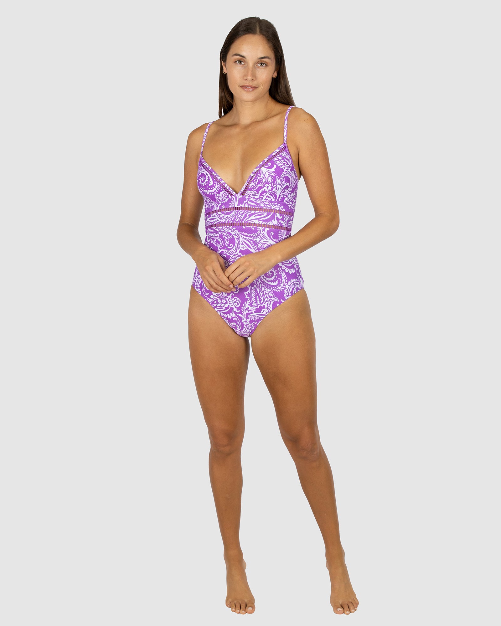 Santa Cruz V Neck One Piece Swimsuit