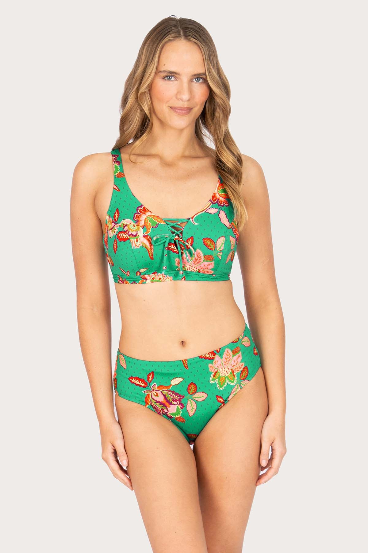 Spice Temple E/F/G Cup Lace Up Bikini Bra Top