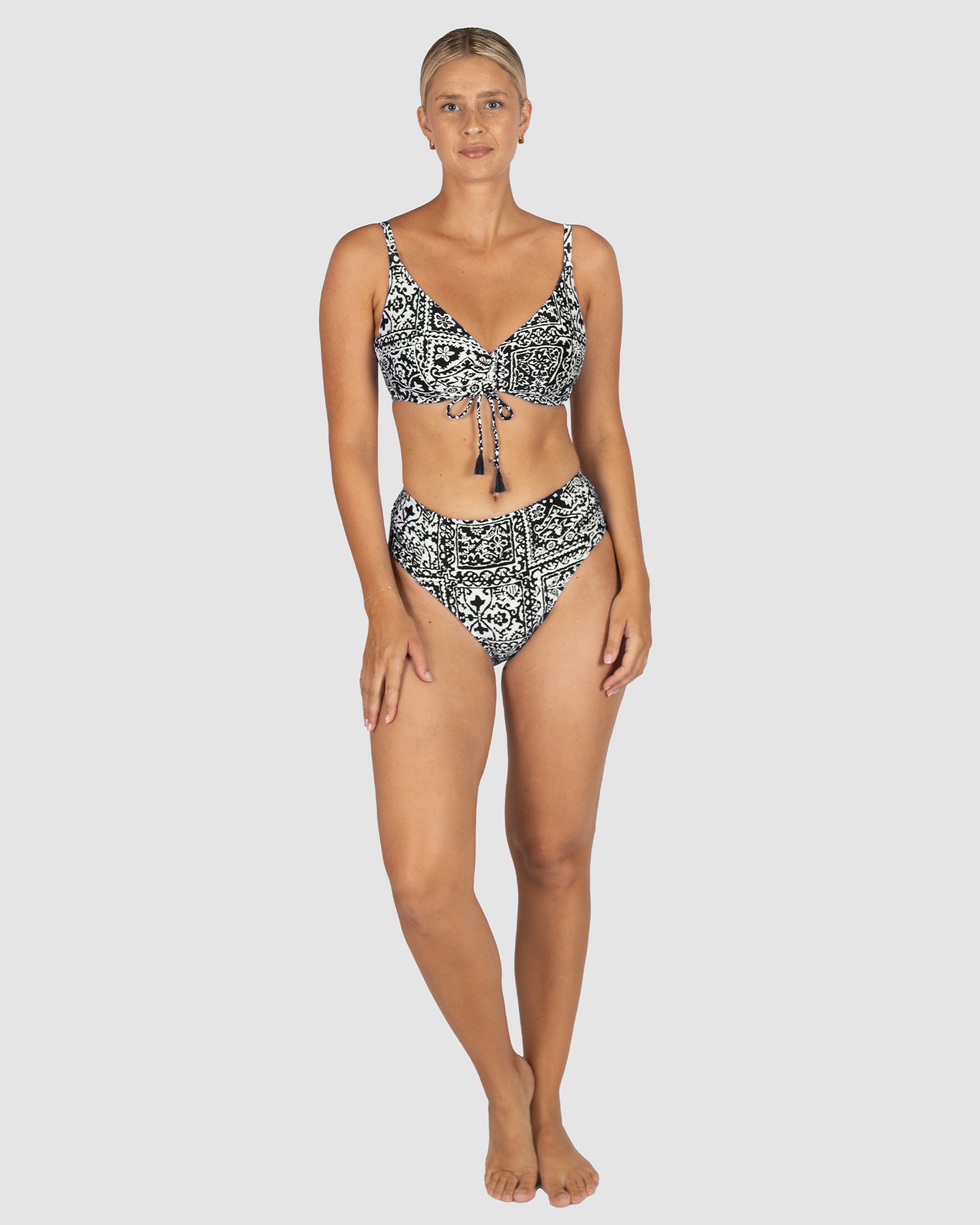 Havana Ruched Side Mid Bikini Bottom