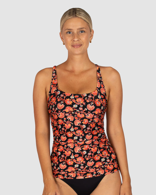 Flamenco D-E Cup Ruched Underwire Singlet Top
