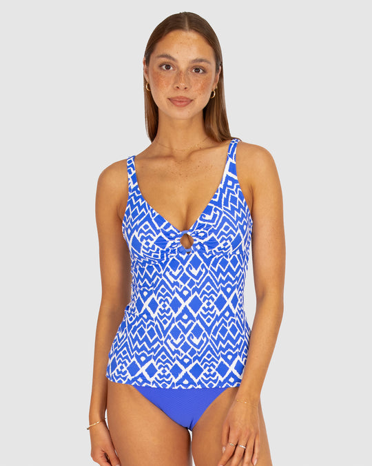 La Selva Ring Front Singlet Tankini Top