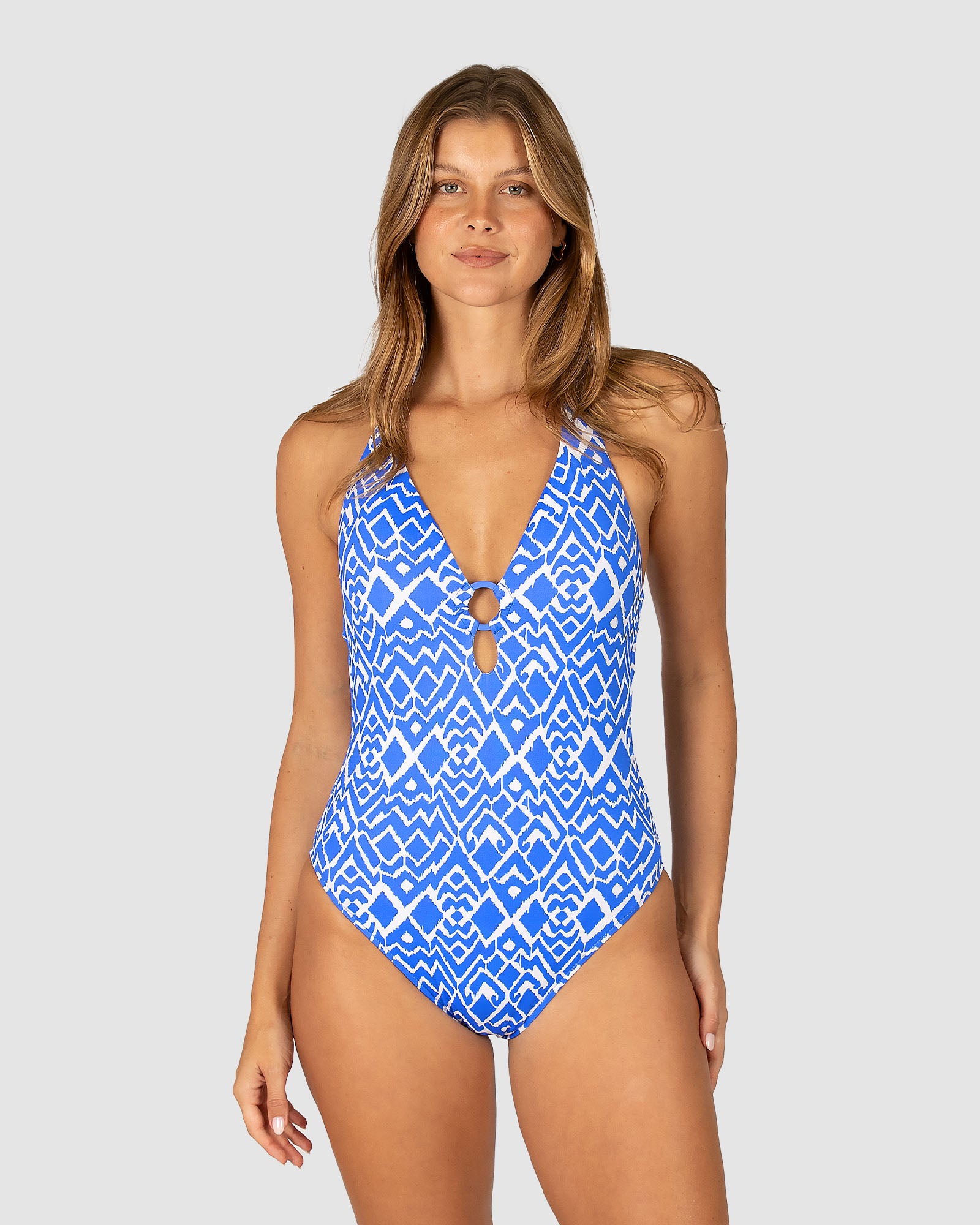 La Selva Halter Plunge One Piece Swimsuit