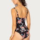 Spice Temple Square Neck One Piece Swimsuit